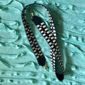 Steve Madden Black and White Studded Luggage Strap